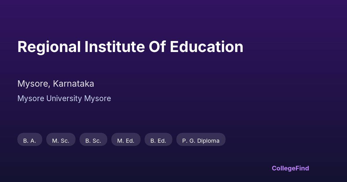 regional institute of education