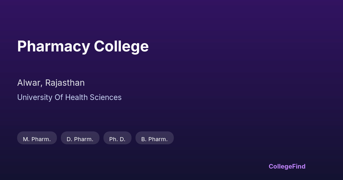 pharmacy college