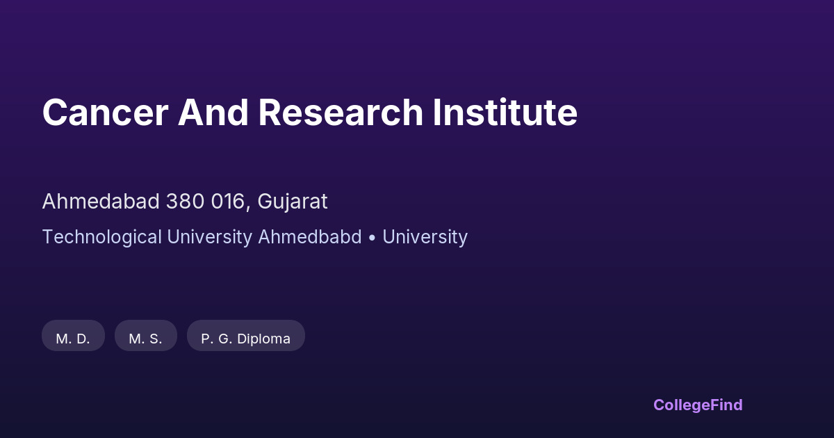 cancer and research institute