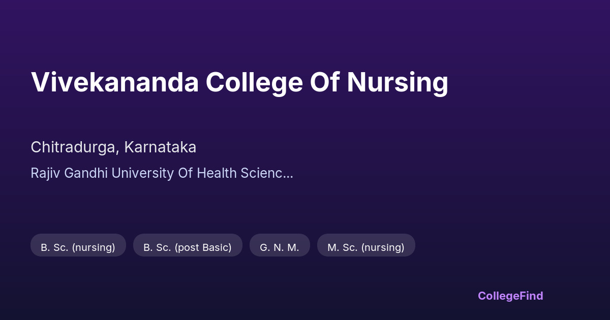 vivekananda college of nursing