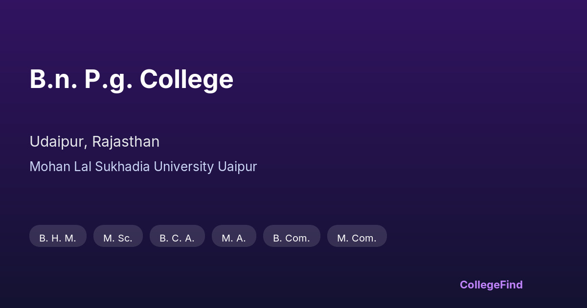b.n. p.g. college