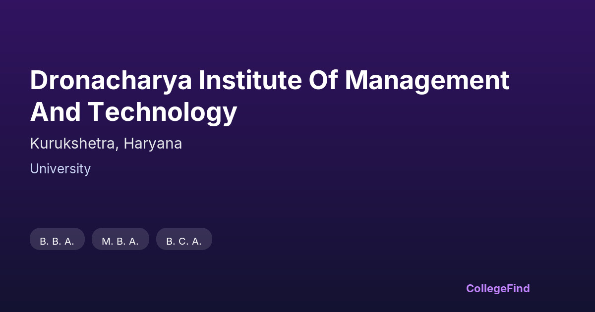 dronacharya institute of management and technology