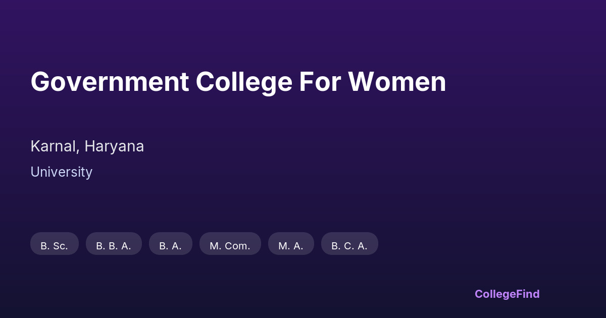 government college for women