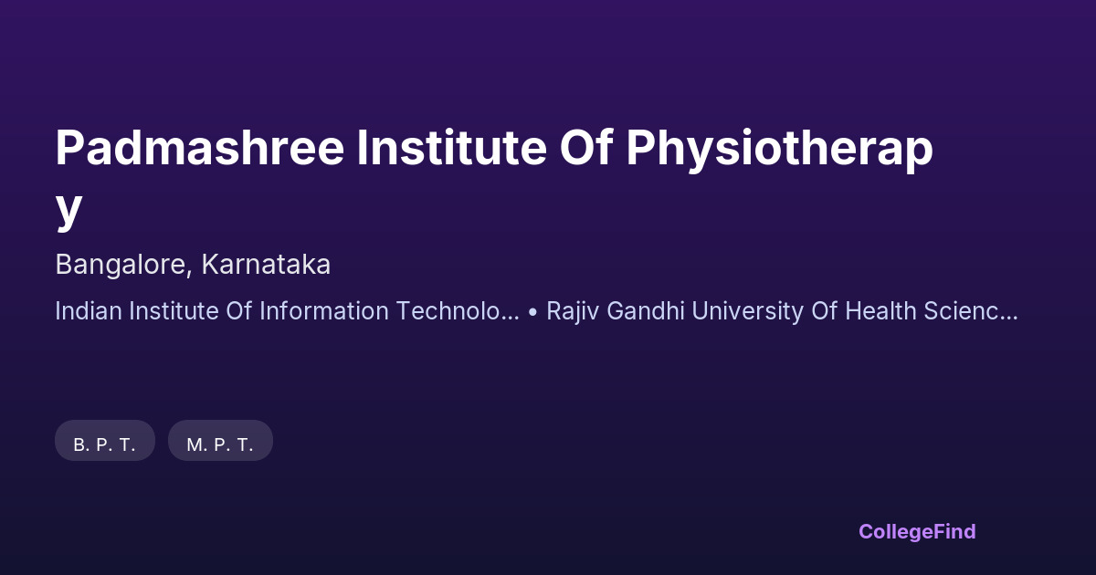 padmashree institute of physiotherapy