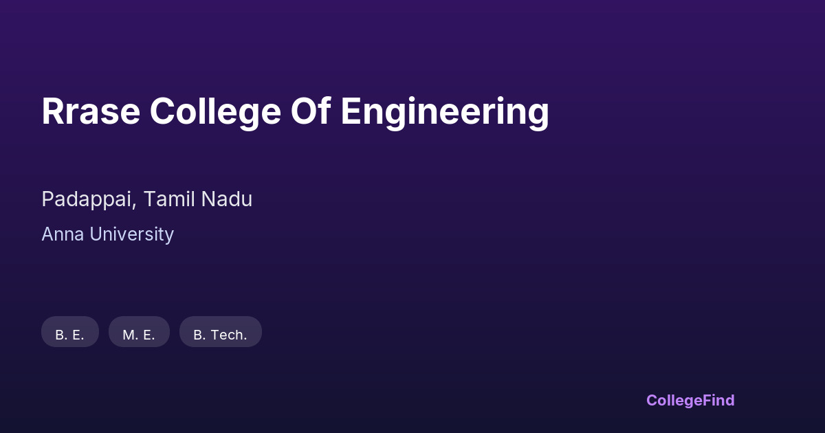 rrase college of engineering