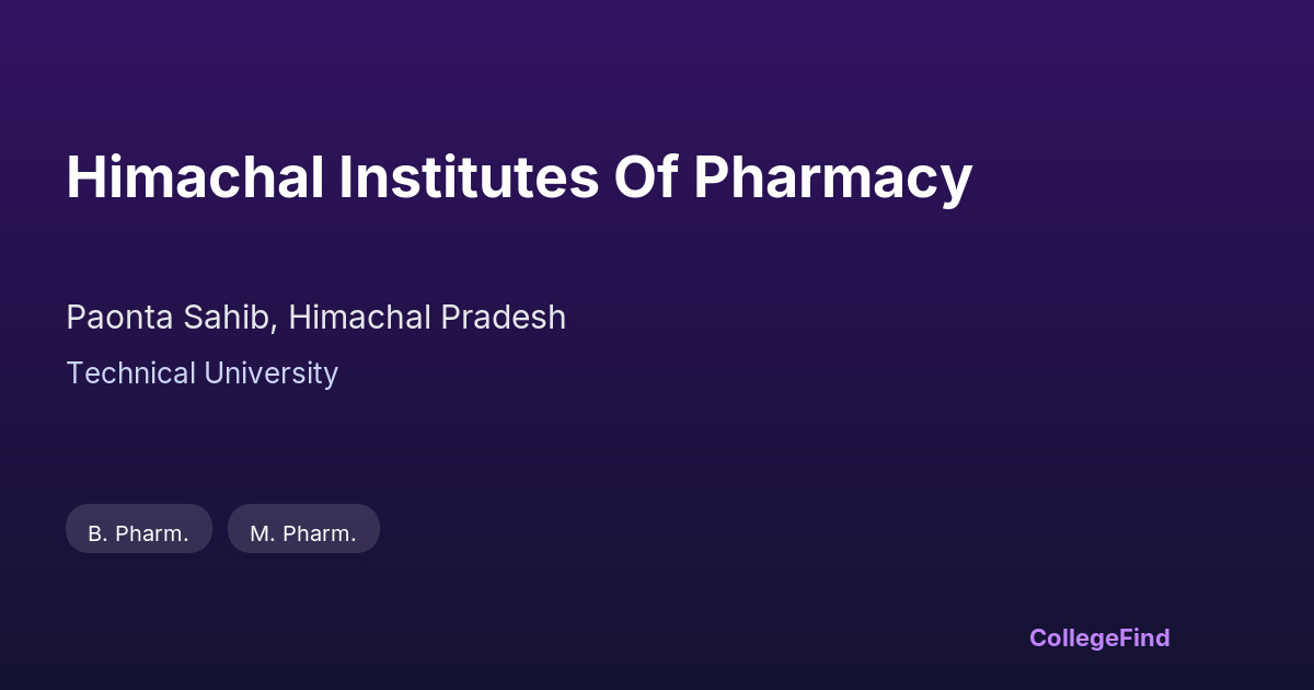 himachal institutes of pharmacy