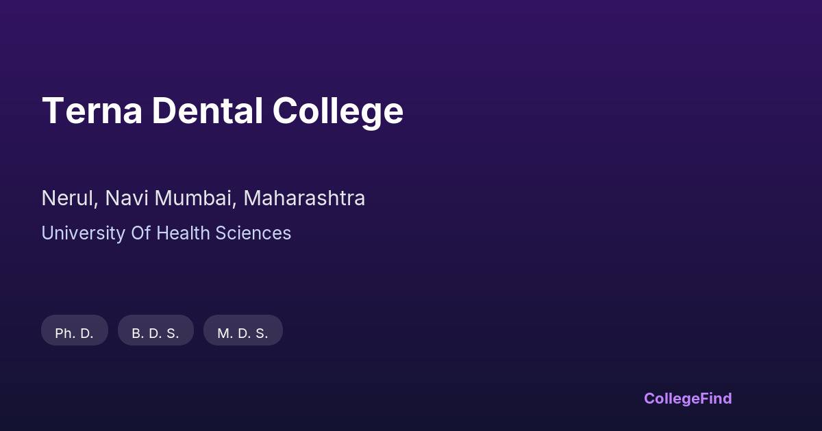 terna dental college