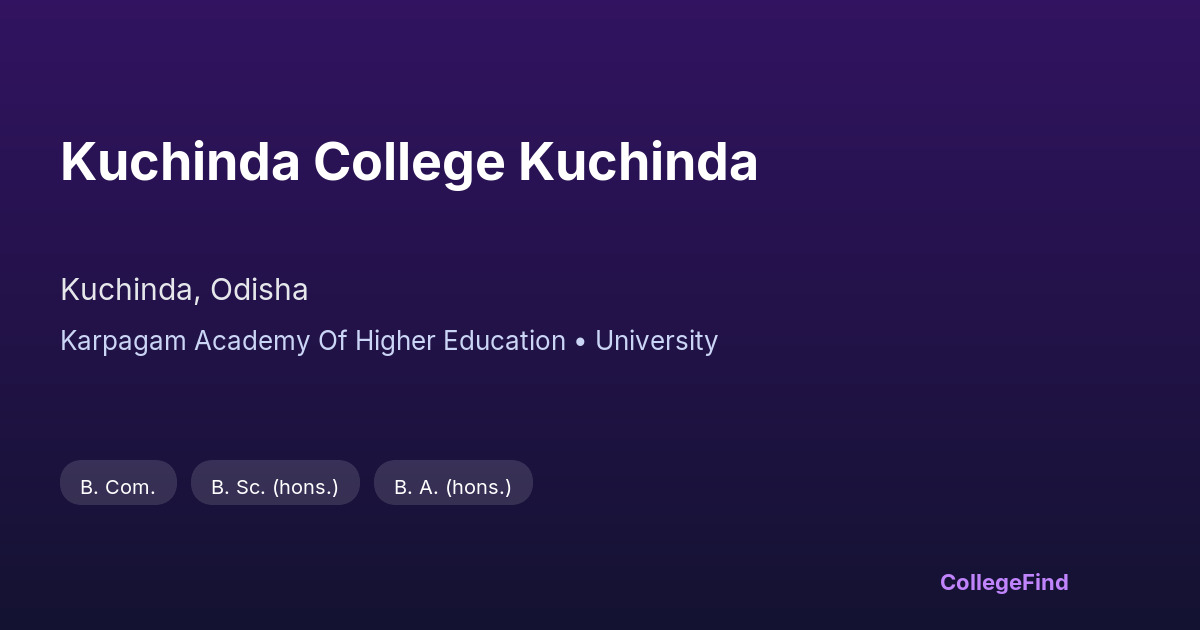 kuchinda college kuchinda
