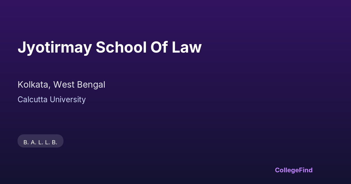 jyotirmay school of law