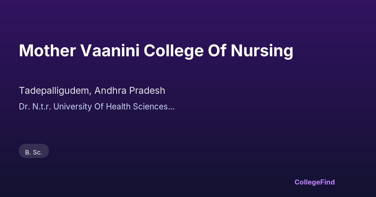 mother vaanini college of nursing