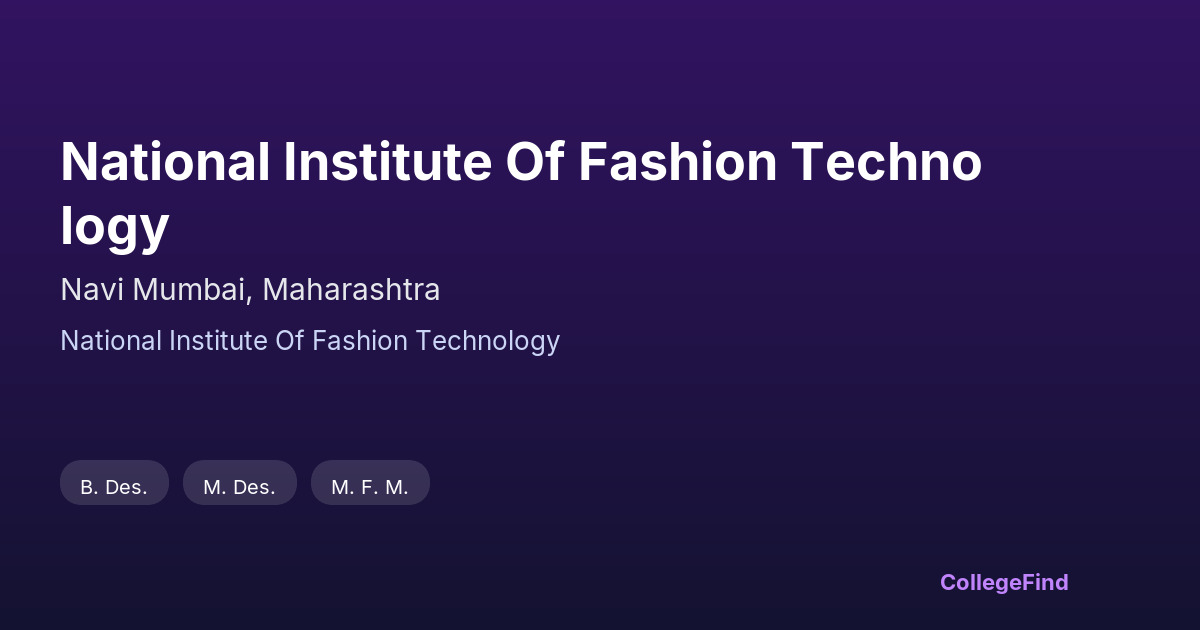 national institute of fashion technology