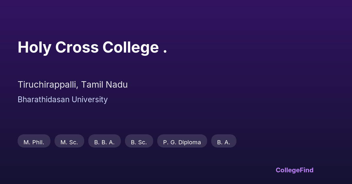 holy cross college .