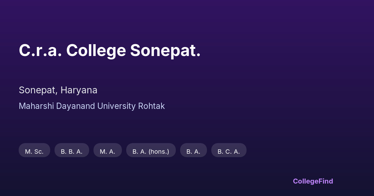 c.r.a. college sonepat.