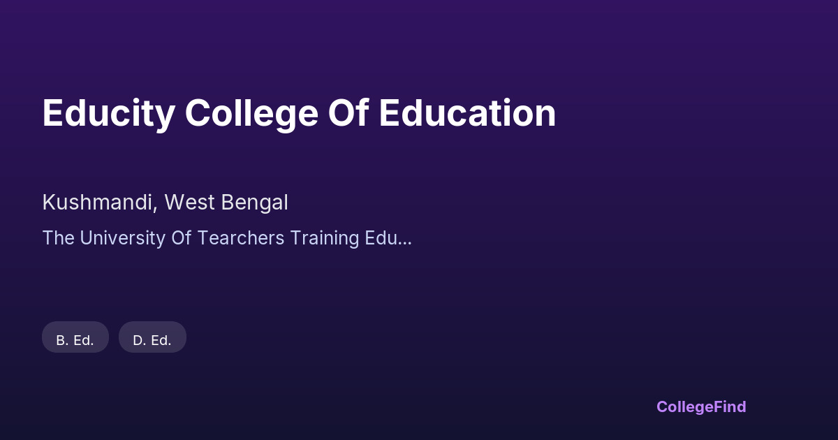 educity college of education