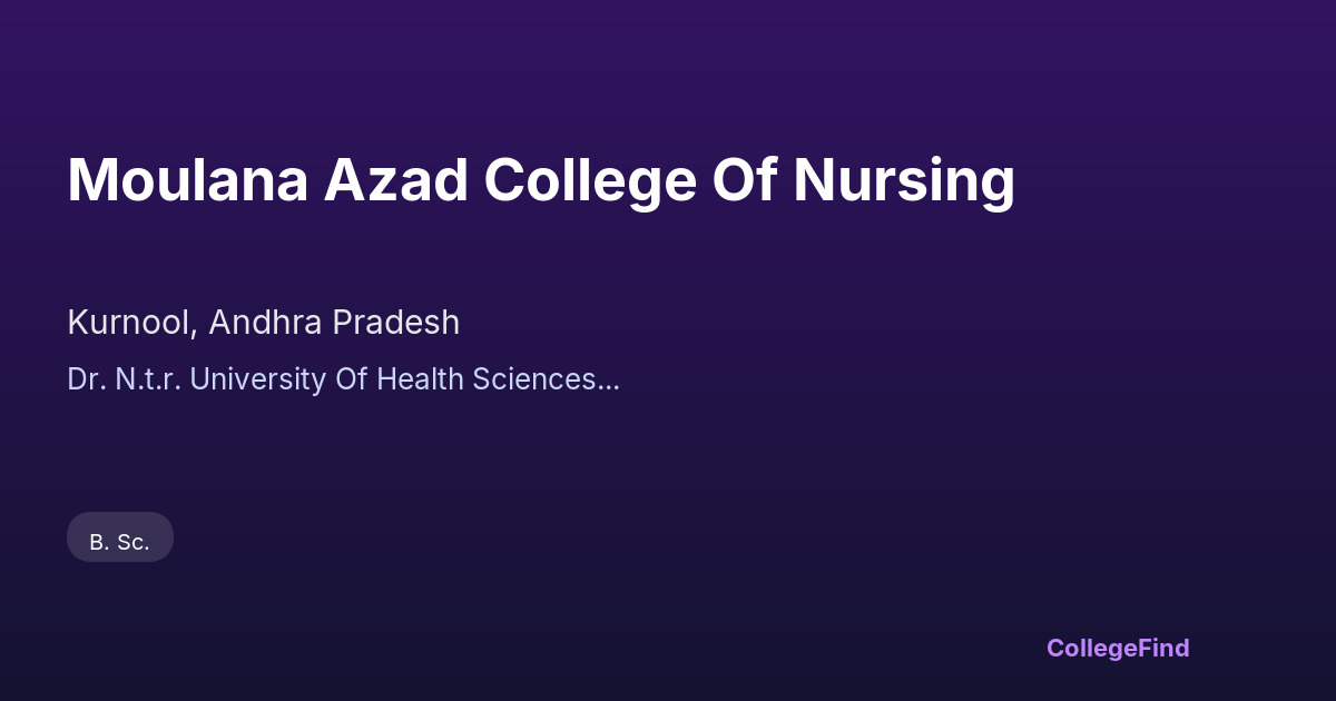 moulana azad college of nursing