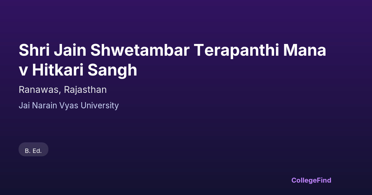 shri jain shwetambar terapanthi manav hitkari sangh