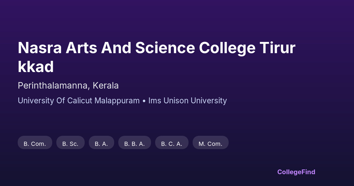 nasra arts and science college tirurkkad