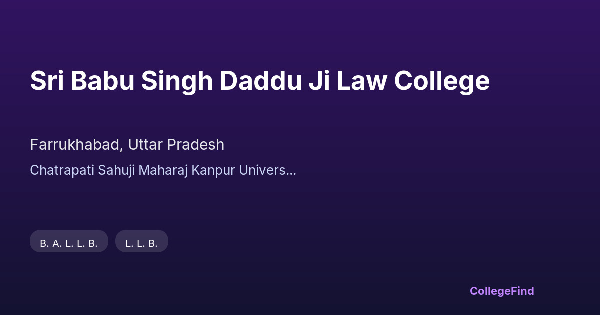 sri babu singh daddu ji law college
