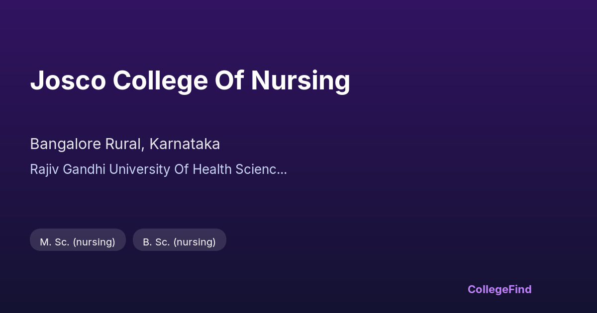 josco college of nursing
