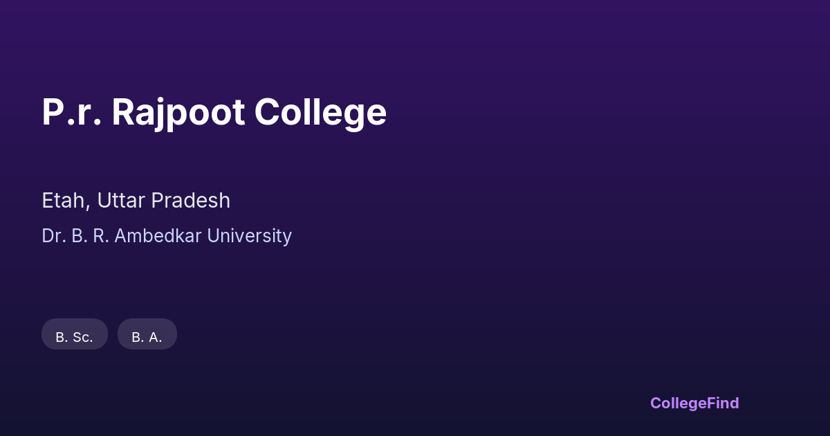 p.r. rajpoot college