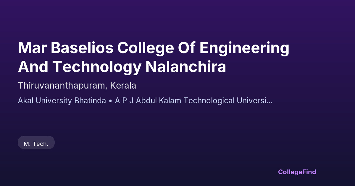 mar baselios college of engineering and technology nalanchira