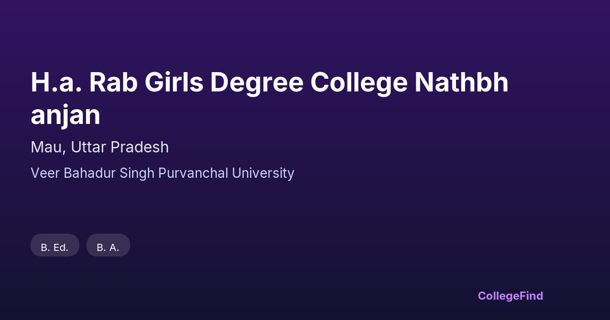 h.a. rab girls degree college nathbhanjan