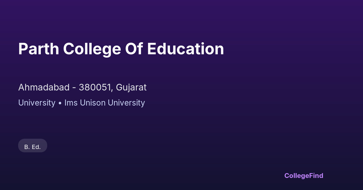 parth college of education