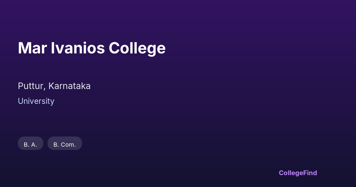 mar ivanios college