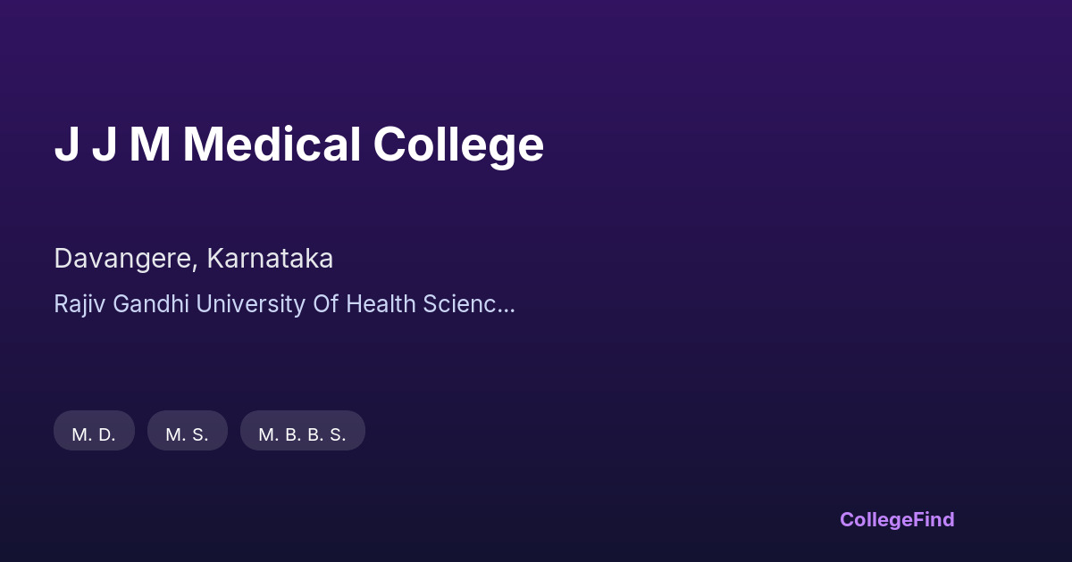 j j m medical college