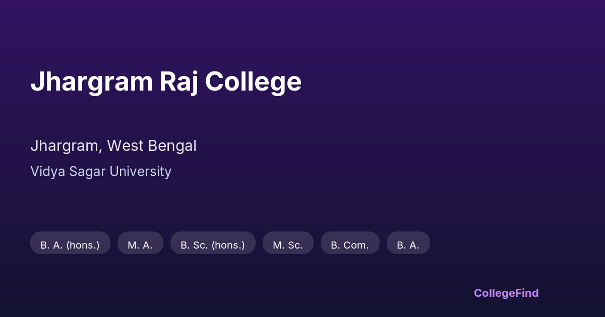 jhargram raj college