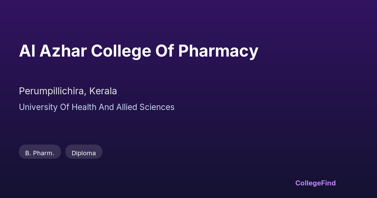 al azhar college of pharmacy