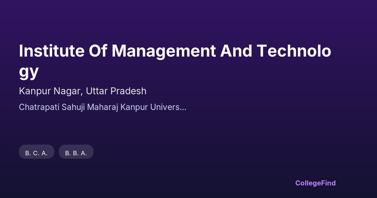 institute of management and technology