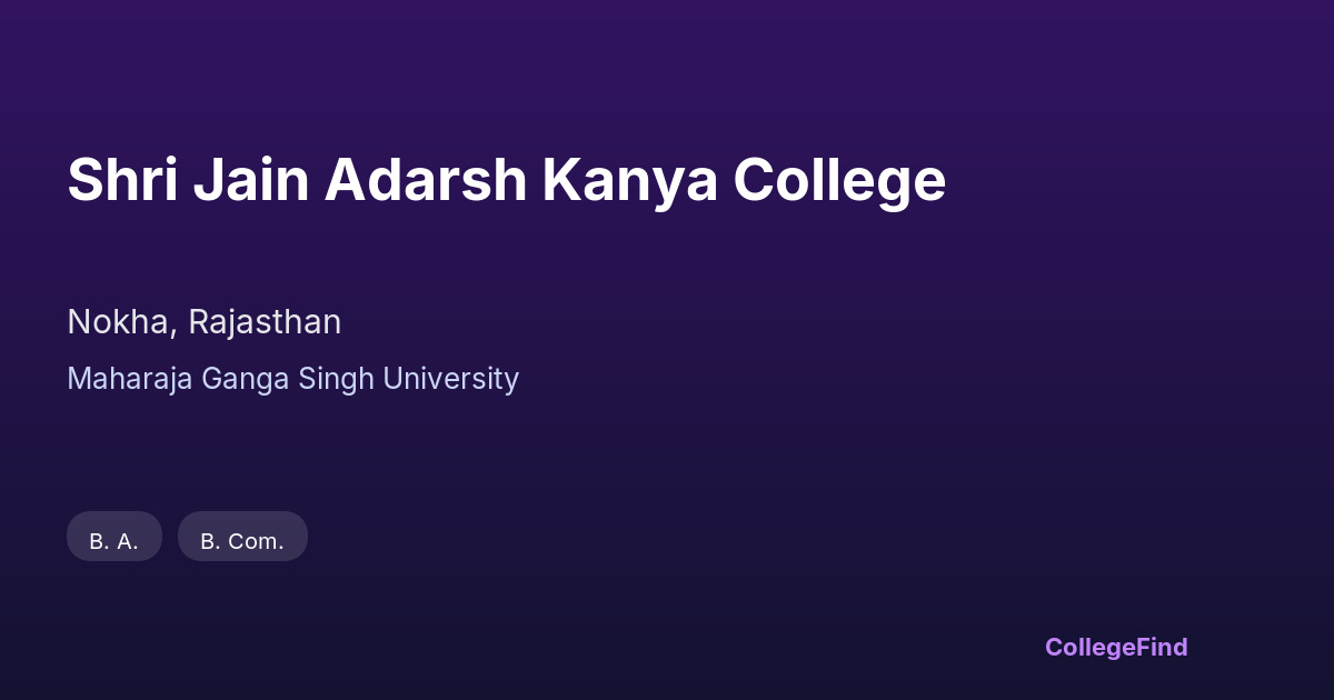 shri jain adarsh kanya college