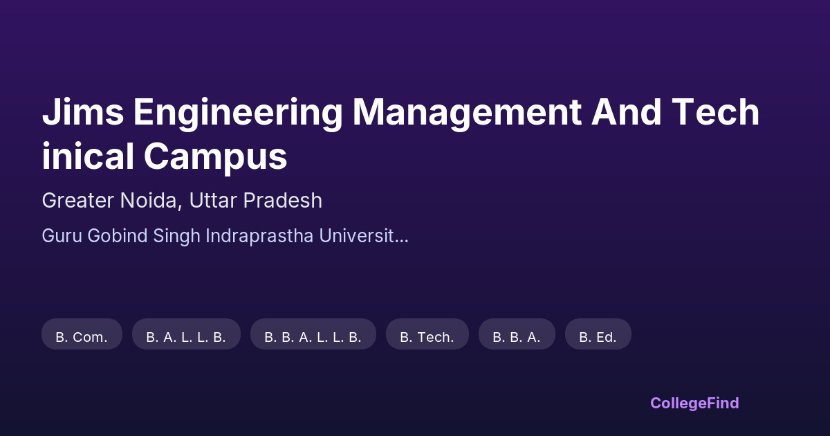 jims engineering management and techinical campus