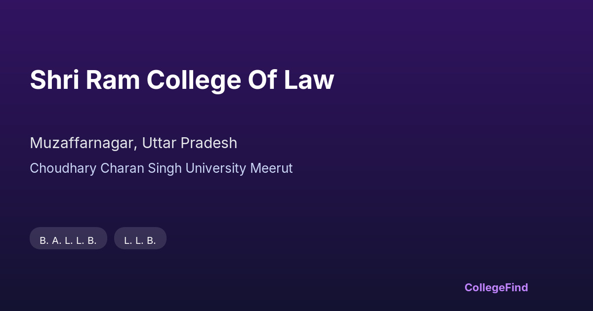 shri ram college of law