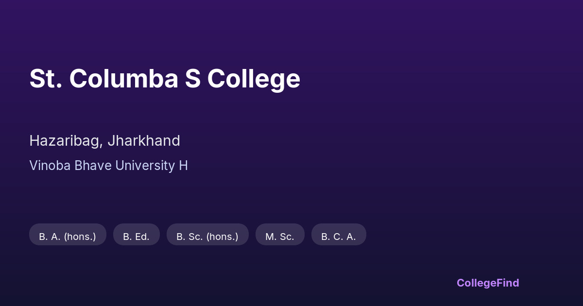 st. columba s college