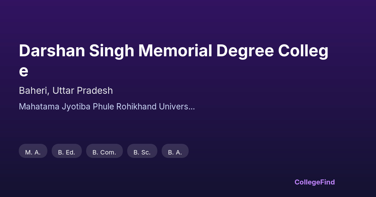 darshan singh memorial degree college