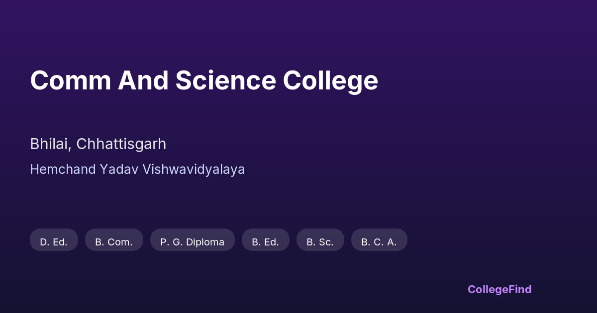 comm and science college