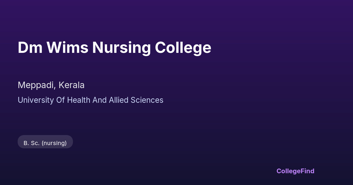 dm wims nursing college