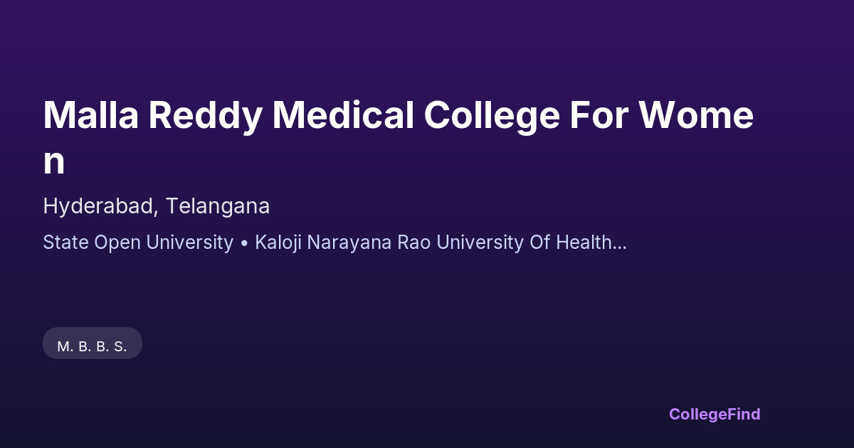 malla reddy medical college for women