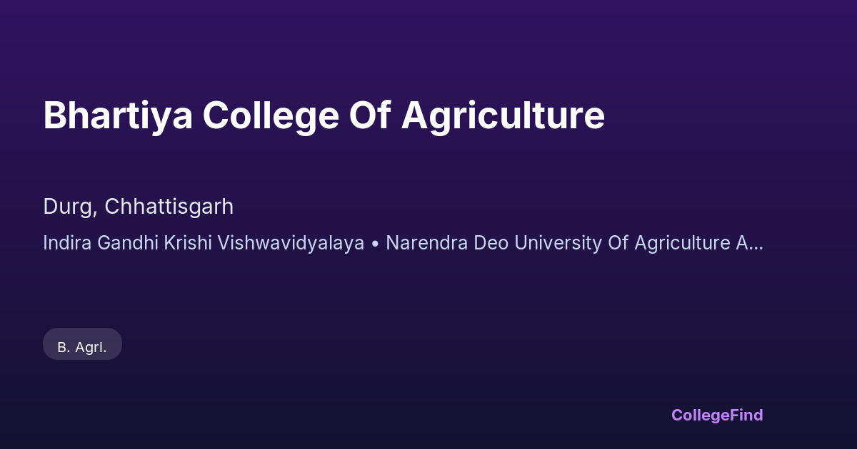 bhartiya college of agriculture