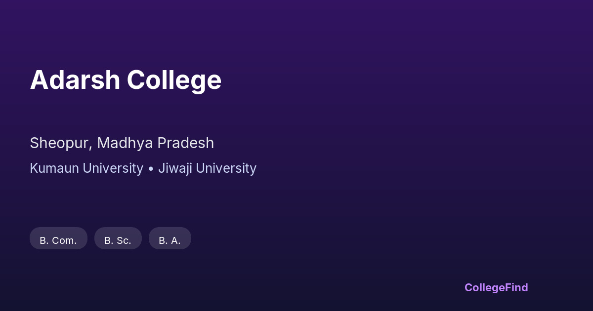 adarsh college