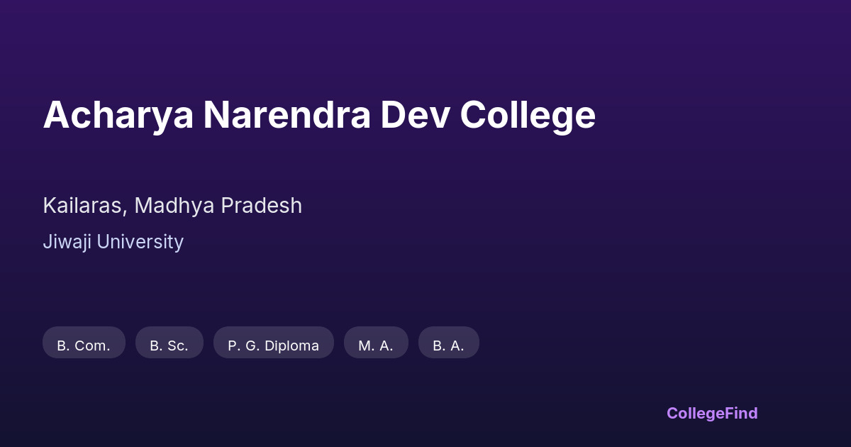 acharya narendra dev college