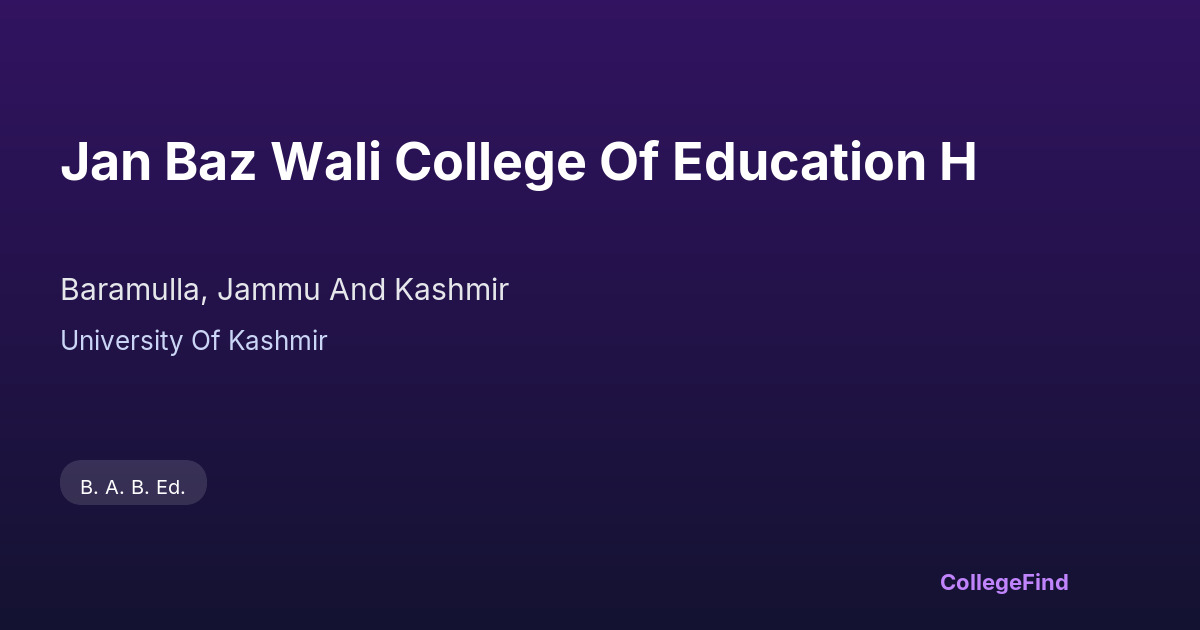 jan baz wali college of education h