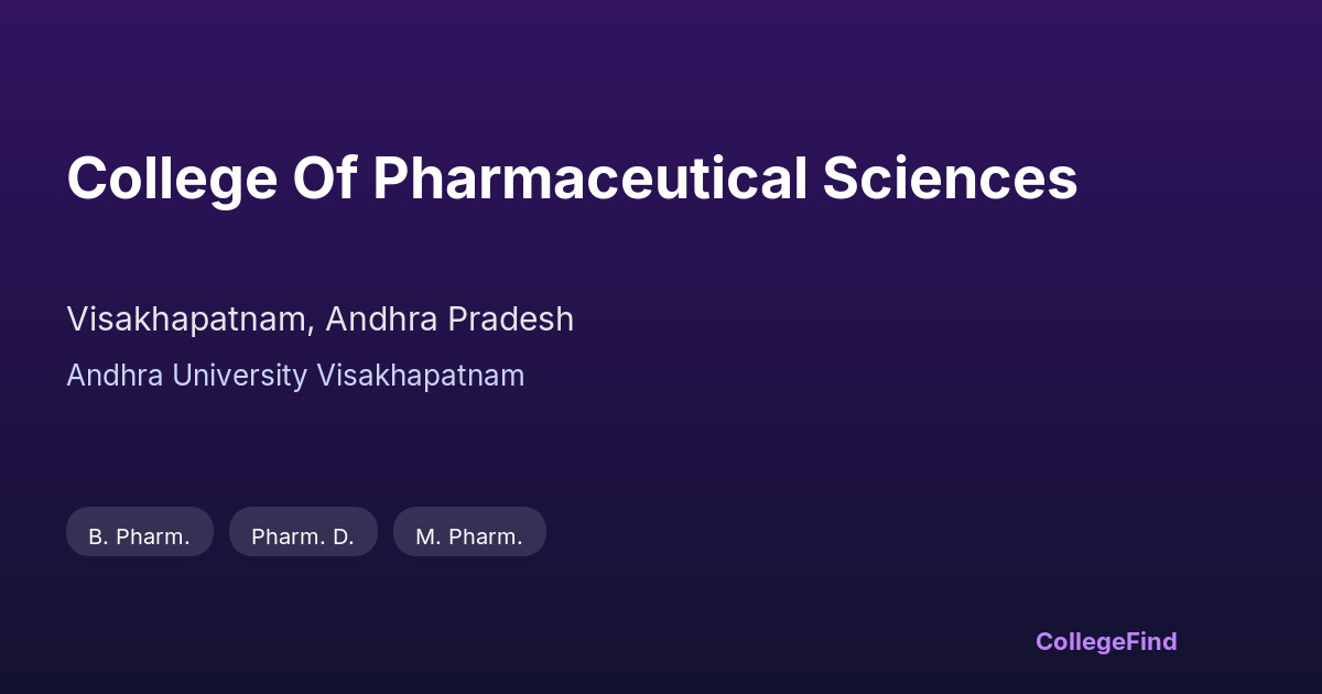 college of pharmaceutical sciences