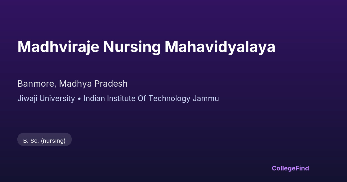 madhviraje nursing mahavidyalaya