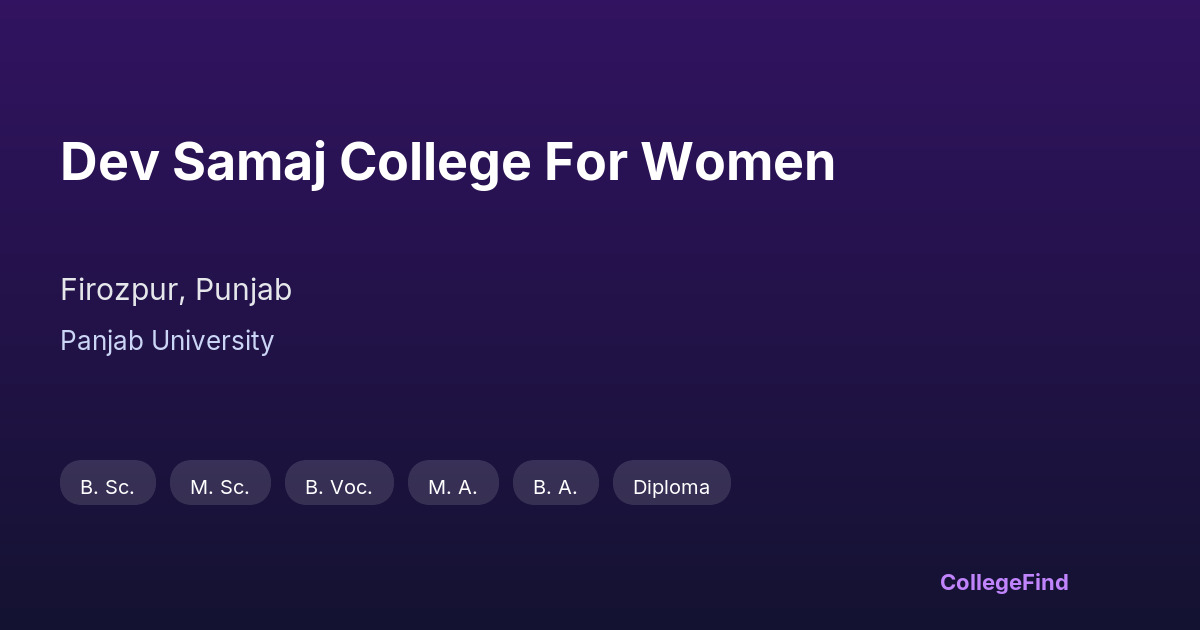 dev samaj college for women