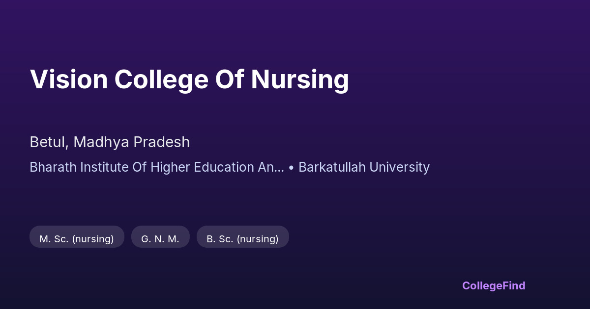 vision college of nursing