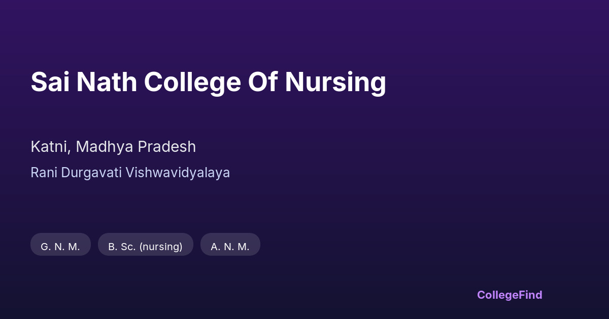 sai nath college of nursing