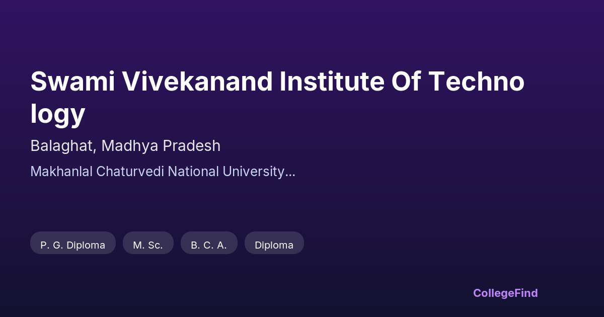 swami vivekanand institute of technology